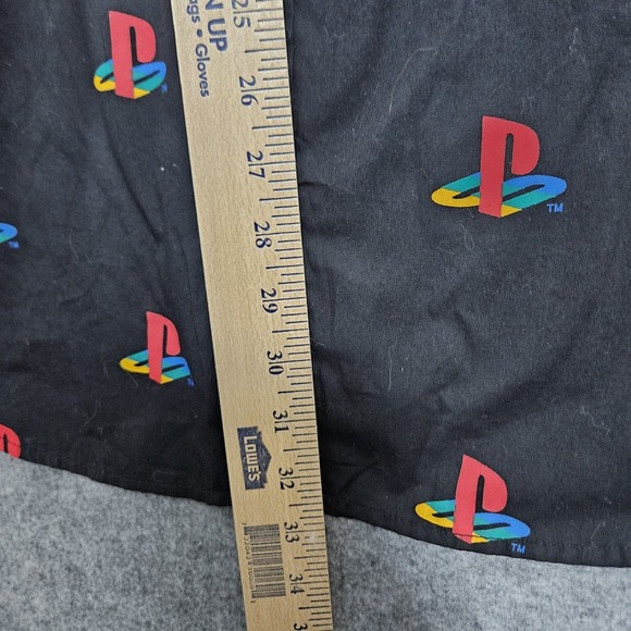Playstation Button Up Shirt Mens Size XL Black PS AOP Short Sleeve Collar - Picture 8 of 9